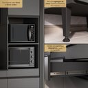 Ver imagem 6 de Armário Cozinha Modulada Completa com Pia Inclusa 251,5cm Milano Multimóveis MCR2472 Grafite/Creme