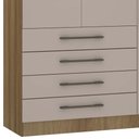 Ver imagem 4 de Guarda Roupa Solteiro 132cm 3 Portas 4 Gavetas Delphi Avelã/cinnamon L01 - Mpozenato