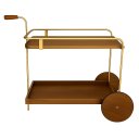 Ver imagem 3 de Carrinho Gourmet Estrutura Aço Carbono Pintura Automotiva Dourado - Cairo Exclusiva Castanho