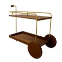 Ver imagem 2 de Carrinho Gourmet Estrutura Aço Carbono Pintura Automotiva Dourado - Cairo Exclusiva Castanho