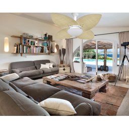 Ventilador de Teto Jet Aspen Venti-Delta Branco Rattan Natural 220V - 2