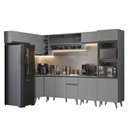 Ver imagem 2 de Armário de Cozinha Compacta de Canto 465cm Nice Madesa 05 Cinza
