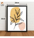 Ver imagem 2 de Quadro Floral Minimalista Tons Neutros c/ Moldura e Vidro