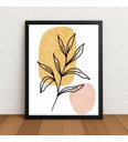 Ver imagem 1 de Quadro Floral Minimalista Tons Neutros c/ Moldura e Vidro