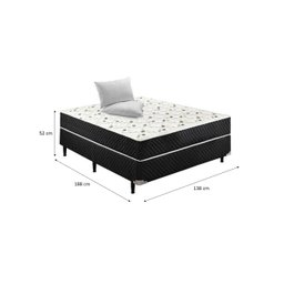 Cama Box Casal Ortopédica Conjugada 52x138x188 - Tampo Branco - 3