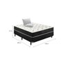 Cama Box Casal Ortopédica Conjugada 52x138x188 - Tampo Branco - 3