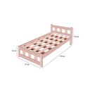 Ver imagem 3 de Cama de Solteiro Pop Rosa Resistente de Mdf com Estrado de Madeira