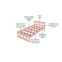 Ver imagem 2 de Cama de Solteiro Pop Rosa Resistente de Mdf com Estrado de Madeira