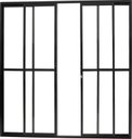 Ver imagem 1 de Porta de Aluminio Sacada 4 Folhas com Fechadura Linha Premium:2,10 X 1,50/preto