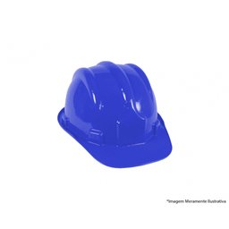 Capacete Seguranca Aba Frontal Azul - 1