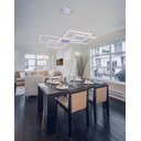 Ver imagem 3 de Lustre Pendente Perfil Led 96w Design Moderno Quarto Sala Escritório Bivolt Branco Luz Amarela 3000k