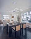 Ver imagem 3 de Lustre Pendente Perfil Led 96w Design Moderno Quarto Sala Escritório Bivolt Branco Luz Amarela 3000k