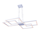 Ver imagem 1 de Lustre Pendente Perfil Led 96w Design Moderno Quarto Sala Escritório Bivolt Branco Luz Amarela 3000k