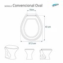 Ver imagem 6 de Assento Sanitario Poliester Oval Branco Icasa