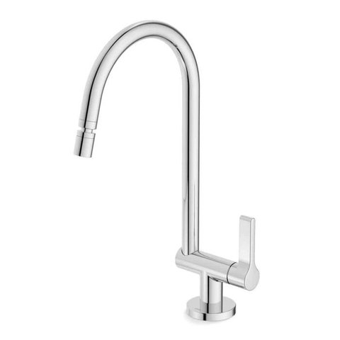 Torneira para Cozinha de Mesa com Bica Móvel e Arejador Articulado Lix Cromado Celite Cód. B5008f7cr