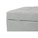 Ver imagem 3 de Recamier Puff Baú Sapateira e Gaveta 90 Cm para Cama de Solteiro - Cinza Claro
