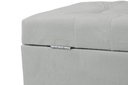 Ver imagem 3 de Recamier Puff Baú Sapateira e Gaveta 90 Cm para Cama de Solteiro - Cinza Claro