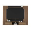 Ver imagem 2 de Painel Nevada Pinho Ripado c/ Preto para TVs de Até 75 Polegadas 2 Portas Deslizantes Prateleiras e 