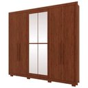 Ver imagem 1 de Guarda Roupa Casal com Espelho 6 Portas Garden Castanho Hp - Henn
