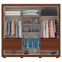 Ver imagem 3 de Guarda Roupa Casal com Espelho 6 Portas Garden Castanho Hp - Henn