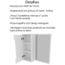 Ver imagem 3 de Espelheira para Banheiro 60 Cm 1 Porta Bn3648 Branca Tecno Mobili