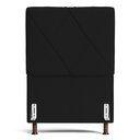 Ver imagem 6 de Cabeceira Cama Box Solteiro Mel 90cm com Frame Veludo Preto - Desk Design