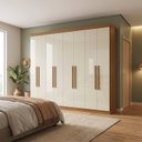 Ver imagem 1 de Guarda Roupa Casal 8 Portas 4 Gavetas 237cm com Cabideiro