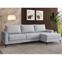 Ver imagem 3 de Sofá 3 Lugares 270cm com Chaise e Pés Metálicos Multimóveis Cr45343 Cinza