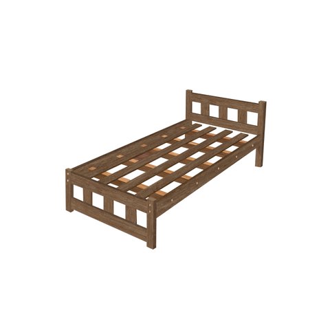 Cama de Solteiro Pop Mocaccino Resistente de Mdf para Crianças Adolescente