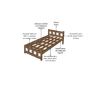 Ver imagem 2 de Cama de Solteiro Pop Mocaccino Resistente de Mdf para Crianças Adolescente