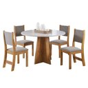 Ver imagem 2 de Mesa de Jantar 4 Lugares Província Mel/Blonde/Perola - Viero Móveis