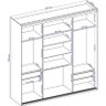 Guarda-Roupa Casal 2,27cm 3 Portas com Espelho Liminum Light Semi Brilho - Branco - 3