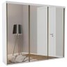 Guarda-Roupa Casal 2,27cm 3 Portas com Espelho Liminum Light Semi Brilho - Branco - 1