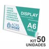 Display Acrílico Porta Folha A6 L Horizontal 50 Unidades - 2