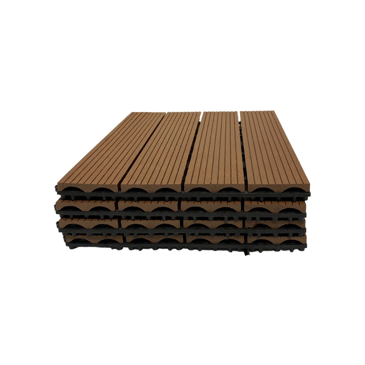 Combo Deck Modular Polywood WPC Cor Cumaru 30x30 - 3m² - 4