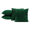 Ver imagem 1 de Kit 4 Almofadas Cheias Isabel 45x45 Tecido Jacquard Flannel Macio - Verde Esmeralda