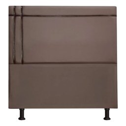 Cabeceira Estofada Royal em Madeira de Eucalipto 90cm Suede com Fita Marrom Claro Speciale Home - 3