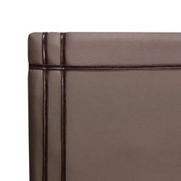 Cabeceira Estofada Royal em Madeira de Eucalipto 90cm Suede com Fita Marrom Claro Speciale Home - 4