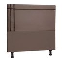 Ver imagem 1 de Cabeceira Estofada Royal em Madeira de Eucalipto 90cm Suede com Fita Marrom Claro Speciale Home