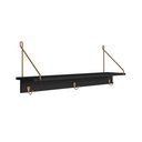 Ver imagem 2 de Conjunto Sapateira Banco Estofada e Prateleira Nero/dourado