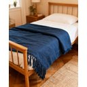 Ver imagem 1 de Manta em Algodão 1,40 X 2,30 Azul Marinho