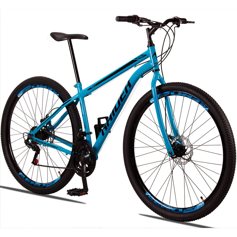 Bicicleta Aro 29 Quadro 17 Aço 21 Marchas Freio a Disco Mecânico Sport Azul/Preto - Raider - 1