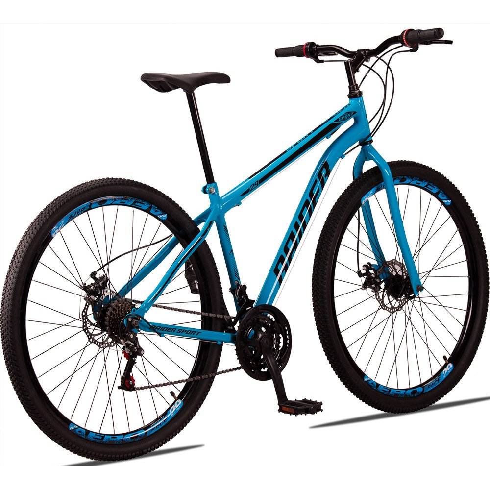 Bicicleta Aro 29 Quadro 17 Aço 21 Marchas Freio a Disco Mecânico Sport Azul/Preto - Raider - 5