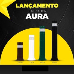 Poste Balizador Luminária Aura Casa Sítio Jardim 55cm Verde - 3