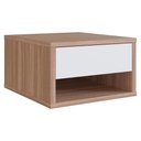 Ver imagem 1 de Mesa de Cabeceira Suspensa 1 Gaveta 30 Cm B87 Montana Branco Novam