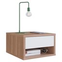 Ver imagem 4 de Mesa de Cabeceira Suspensa 1 Gaveta 30 Cm B87 Montana Branco Novam