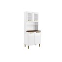 Ver imagem 1 de Cozinha Compacta Bella C/ 4 Portas (2 C/ Vidro) 80cm Branco - Bertolini