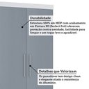 Ver imagem 4 de Guarda Roupa Modulado 132cm 3 Portas e 4 Gavetas Alpes Luciane Móveis