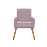 Conjunto 2 Poltronas Cadeira Estofada Decorativa Camila Suede Rose - Incasa Decor - 4