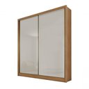Ver imagem 1 de Guarda Roupa Casal Virtus 2 Portas Correr 3 Gavetas MDF Cumaru-Fendi Rei de Casa 162cm